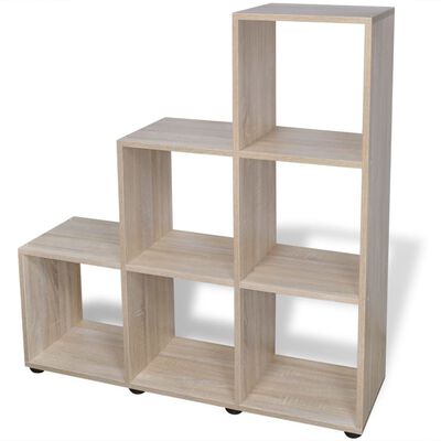 242553 vidaXL Staircase Bookcase/Display Shelf 107 cm Oak