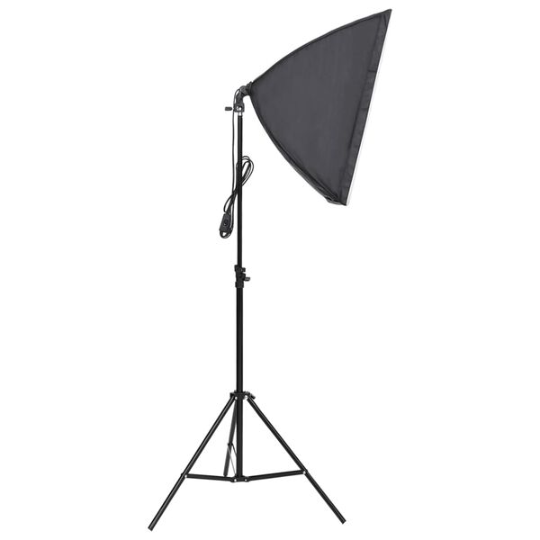 vidaXL Kit de estudio fotográfico con set de luces y fondo