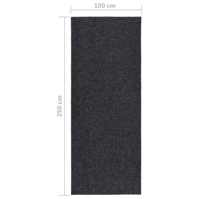 vidaXL Alfombra de pasillo atrapa suciedad 100x250 cm gris antracita