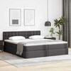 vidaXL Cama con almacenamiento Gris 180 x 200 cm Cuero sint&eacute;tico