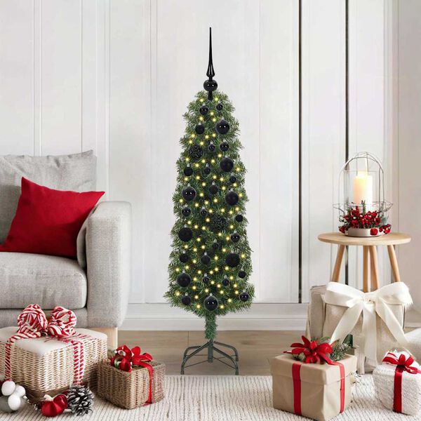 vidaXL Árbol de Navidad artificial Verde 120 cm PVC, Acero y Plástico