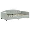 vidaXL Sof&aacute; cama de tela gris claro 100x190 cm