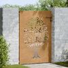 vidaXL Puerta de jard&iacute;n acero corten dise&ntilde;o &aacute;rbol 85x150 cm
