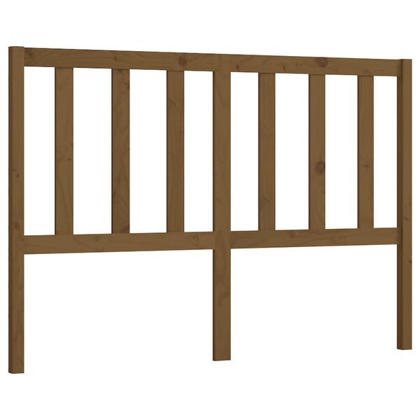 vidaXL Cabecero de cama madera maciza de pino marr&oacute;n miel 126x4x100 cm