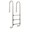 vidaXL Escalera de piscina 3 pelda&ntilde;os acero inoxidable 304 120 cm