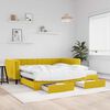 vidaXL Sof&aacute; cama nido con cajones terciopelo amarillo 100x200 cm