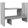 vidaXL Organizador escritorio madera ingenier&iacute;a gris 38,5x17x39 cm
