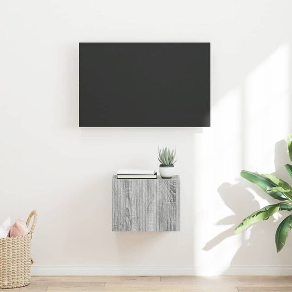 vidaXL Mueble de TV Montado en la Pared Gris Sonoma 60 x 31 x 29.5 cm