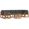 vidaXL Conjunto de sof&aacute;s de exterior 8 pcs Natural y Antracita