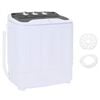vidaXL Mini lavadora con doble tina 3,6 kg Negro y Blanco