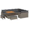 vidaXL Conjunto de sof&aacute;s de jard&iacute;n 12 uds. Gris rat&aacute;n sint&eacute;tico