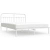 vidaXL Estructura cama sin colch&oacute;n con cabecero metal blanco 160x200cm