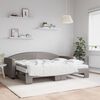vidaXL Sofá cama nido con colchón tela gris taupe 80x200 cm