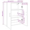 vidaXL Armario de Pared Roble artesanal 69,5 x 34 x 90 cm