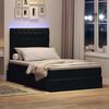 vidaXL Cama con almacenamiento y LED Negro 120 x 190 cm Terciopelo