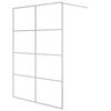 vidaXL Mampara de ducha vidrio ESG transparente plateado 140x195 cm