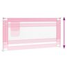 vidaXL Barandilla de seguridad cama de ni&ntilde;o rosa tela 180x25 cm
