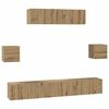 vidaXL Conjunto de mueble de TV 7 uds. Roble artisan