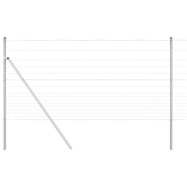 vidaXL Poste de Valla Galvanizado 25 x 1,2 m Acero