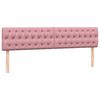 vidaXL Cama box spring con colchones terciopelo rosa 180x210 cm