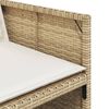 vidaXL Set comedor de jardín 17 pzas con cojines ratán sintético beige