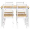 vidaXL Juego de comedor Panama 5 pzas madera maciza de pino blanco