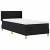 vidaXL Cama tipo Box Spring con colch&oacute;n Negro 200 x 80 cm Poli&eacute;ster