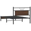 vidaXL Estructura de cama sin colch&oacute;n madera marr&oacute;n roble 100x190 cm