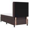 vidaXL Cama tipo Box Spring con colch&oacute;n Marr&oacute;n oscuro 90 x 190 cm tela