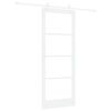 vidaXL Puerta Corredera 83 x 211 cm Madera de pino maciza y vidrio