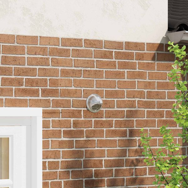 vidaXL Rejillas de ventilaci&oacute;n de aire 2 pcs Plateado 80 mm