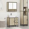 vidaXL Set de muebles de baño 2 pzas madera contrachapada roble Sonoma