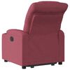 vidaXL Sillón eléctrico reclinable elevable de tela rojo tinto