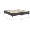 vidaXL Estructura de cama Box Spring sin colch&oacute;n tela gris 200x200 cm