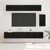 vidaXL Conjunto de mueble de TV 6 pcs Roble Negro Madera de ingeniería