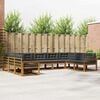 vidaXL Conjunto de sof&aacute;s de exterior 9 pcs Natural y Antracita