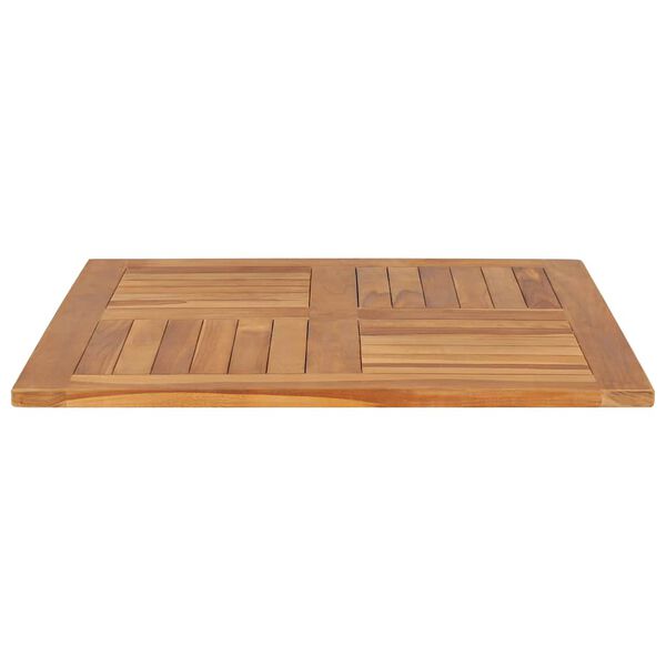 vidaXL Superficie de mesa cuadrada madera maciza de teca 80x80x2,5 cm