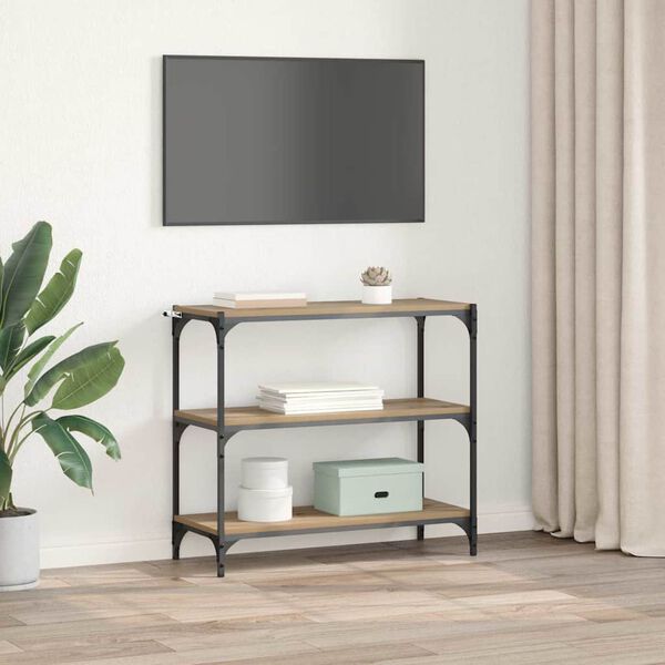 vidaXL Estanter&iacute;a para libros Roble artesanal 80 x 33 x 70,5 cm