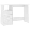 vidaXL Escritorio con cajones de aglomerado blanco 110x50x76 cm