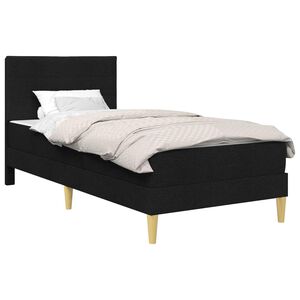 vidaXL Estructura de cama Negro 90 x 200 cm Poli&eacute;ster