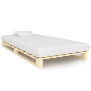 vidaXL Estructura cama palets sin colch&oacute;n madera maciza pino 100x200cm