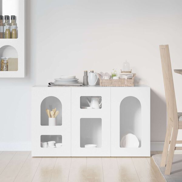 vidaXL Aparador brillante 100 x 35 x 59 cm Madera de ingenier&iacute;a