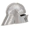 vidaXL Réplica de casco de caballero medieval antiguo LARP acero plata