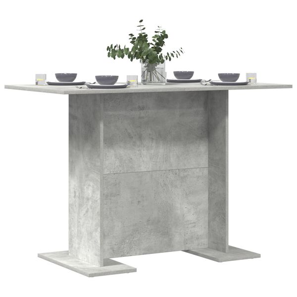 vidaXL Mesa de Comedor Gris hormigón 110 x 60 x 75 cm