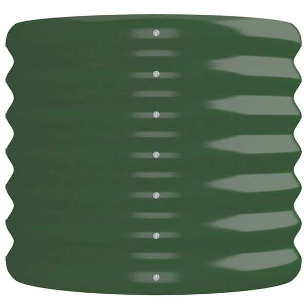 vidaXL Jardinera arriate acero galvanizado verde 224x40x36 cm