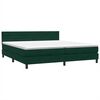 vidaXL Cama box spring con colch&oacute;n terciopelo verde oscuro 180x210 cm