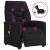 vidaXL Sill&oacute;n reclinable de masaje el&eacute;ctrico tela de microfibra negro