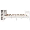 vidaXL Cama con estanter&iacute;a sin colch&oacute;n madera maciza blanca 180x200 cm
