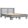 vidaXL Estructura cama madera ingenier&iacute;a metal gris Sonoma 140x200 cm