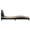 vidaXL Estructura de cama Viana sin colch&oacute;n cuero sint&eacute;tico negro blanco 90x200 cm